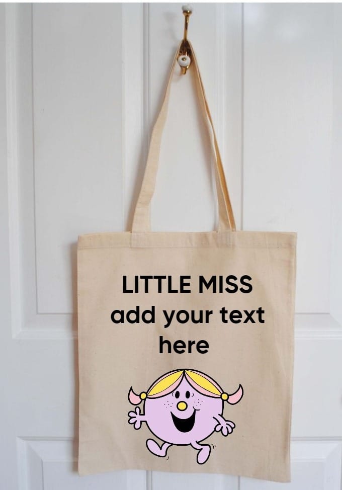 Little miss customizable tote bag