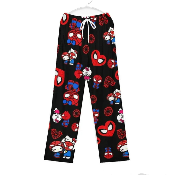 Spider man and hello kitty pajama pants (summer material)