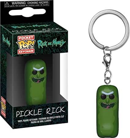 Pickle rick funkopop keychain