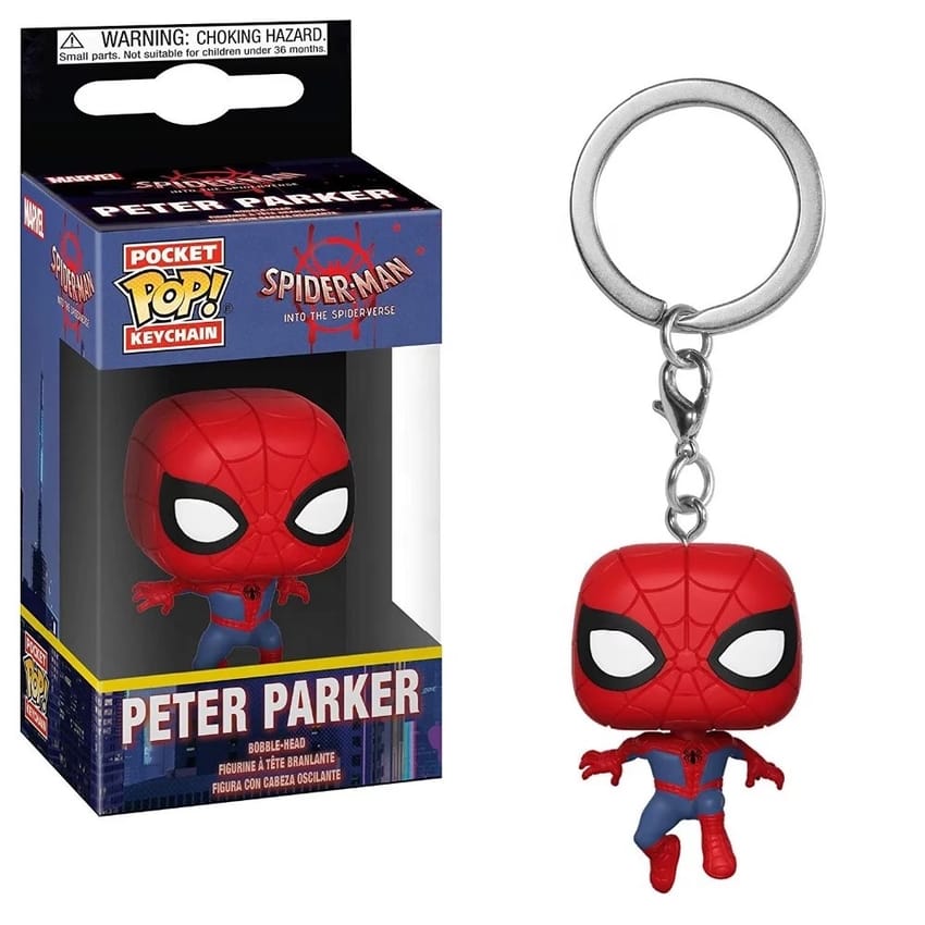 Spider man funkopop keychain