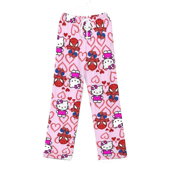 Spider man and hello kitty pajama pants (summer material)