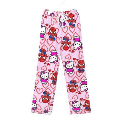 Spider man and hello kitty pajama pants (summer material)