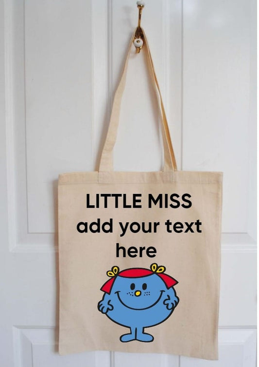 Little miss customizable tote bag