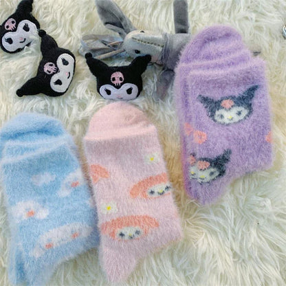 Hello kitty fuzzy socks