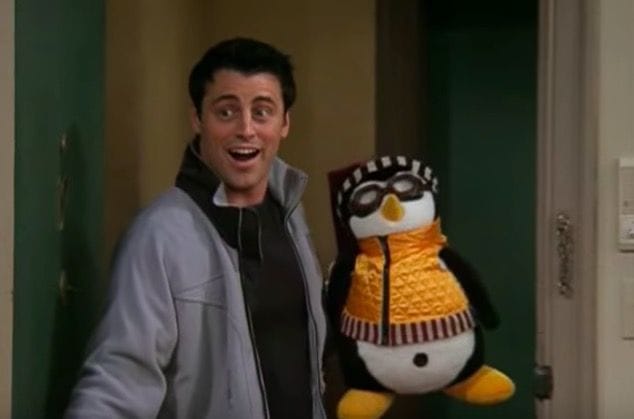 Hugsy - joey's plushy - friends show