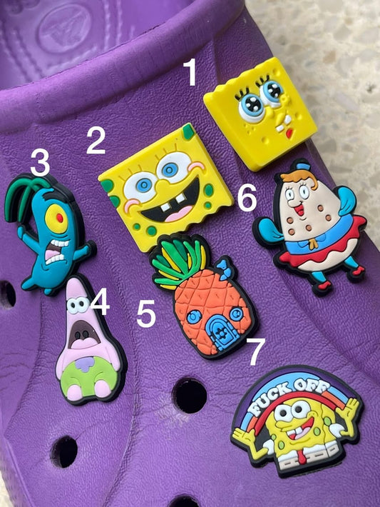 spongebob crocs charm