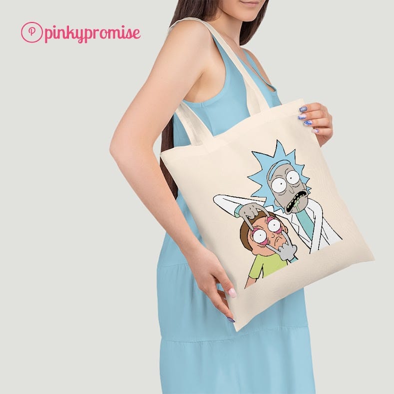 rick and morty tote bag