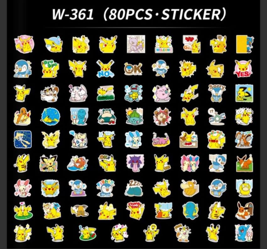 pikatchu stickers