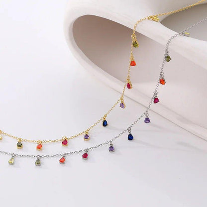 Dangling colorful necklace