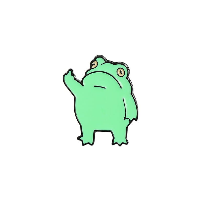 flipping off frog pin