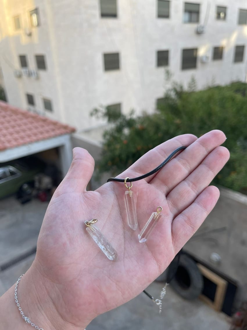 clear quartz necklace