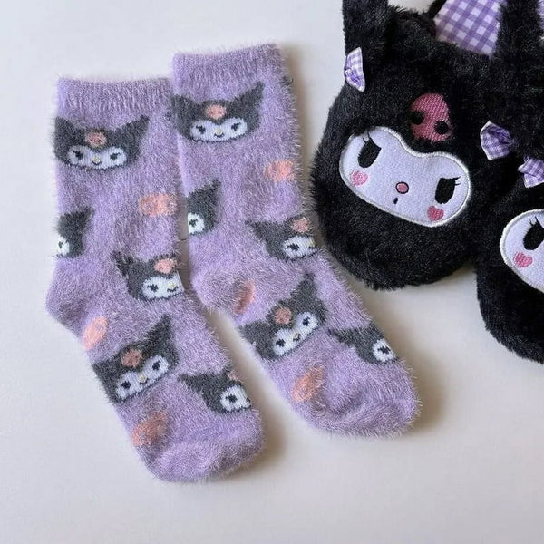 Hello kitty fuzzy socks