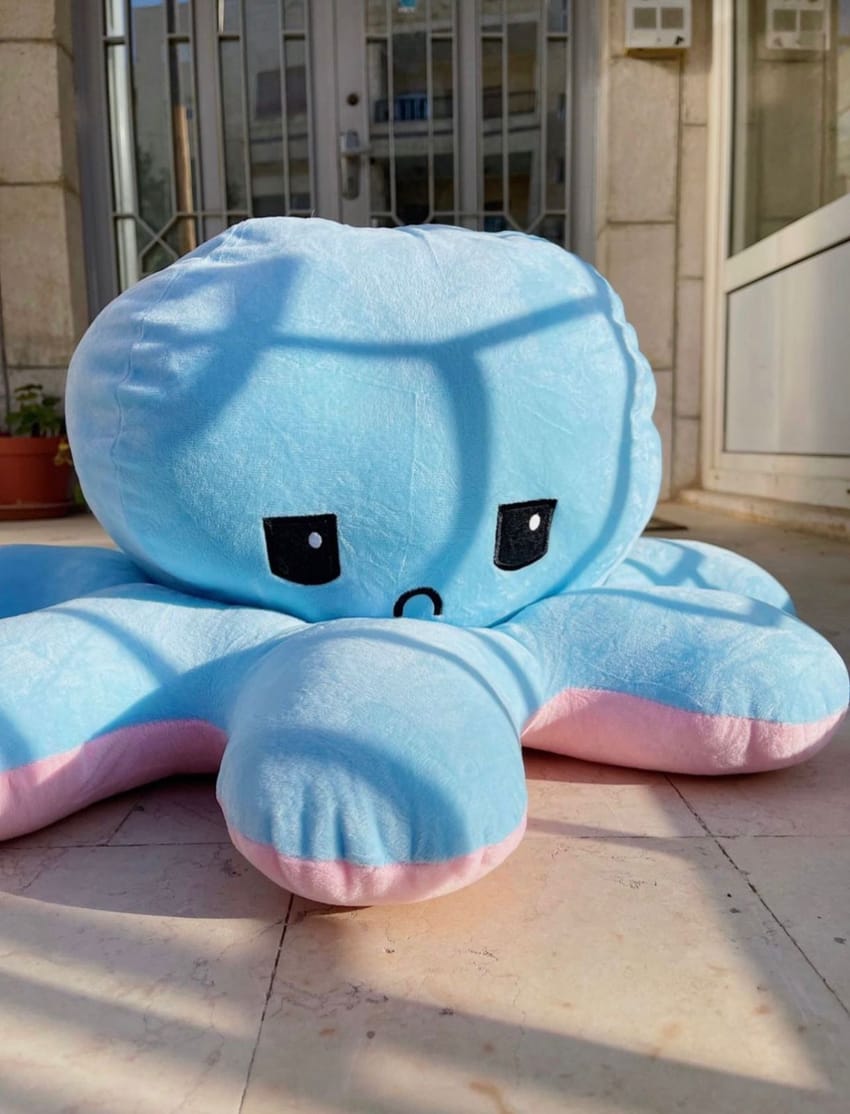 Huge reversible octopus - pink and blue