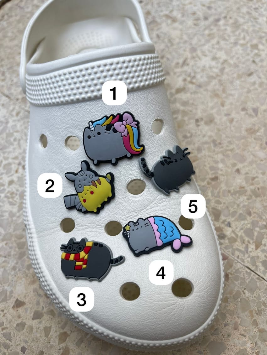 cat crocs charms