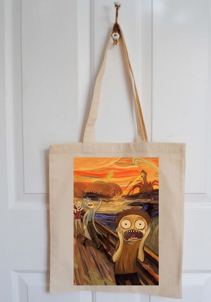 rick and morty tote bag