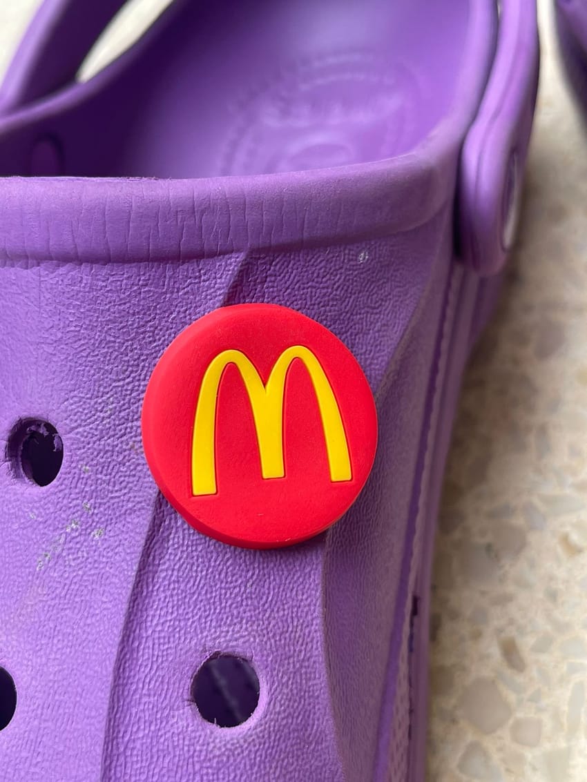 McDonalds logo crocs charm