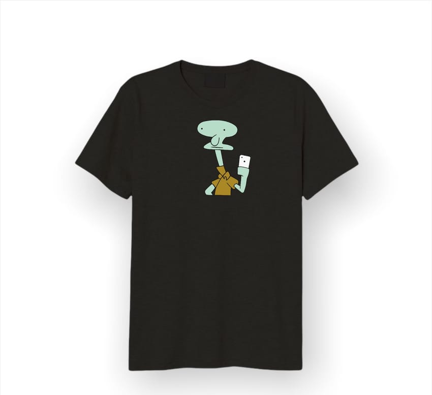 squidward selfie t-shirt