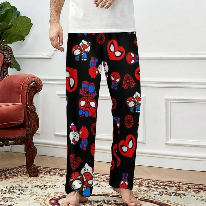 Spider man and hello kitty pajama pants (summer material)