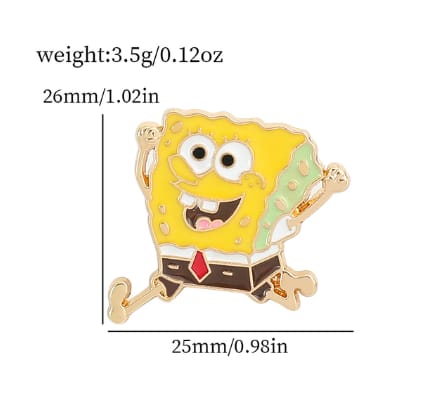 happy sponebob pin