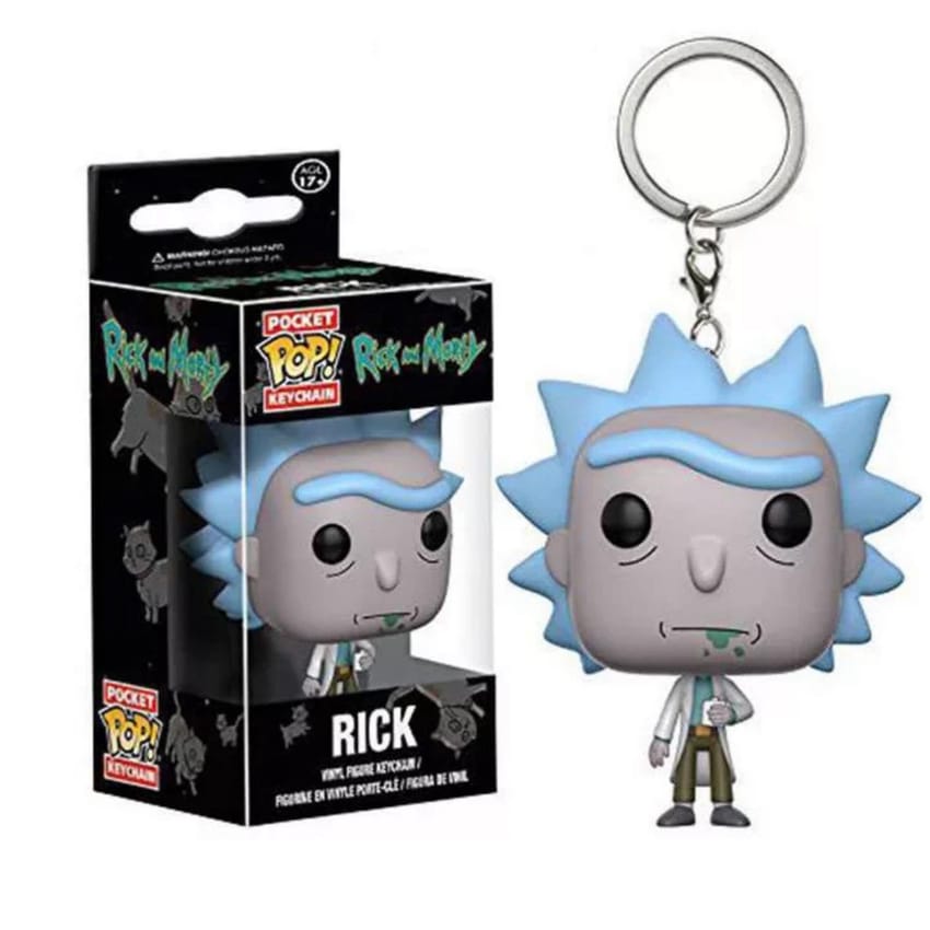 rick funko pop keychain