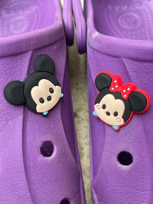 Mickie and Minie mouse crocs charm