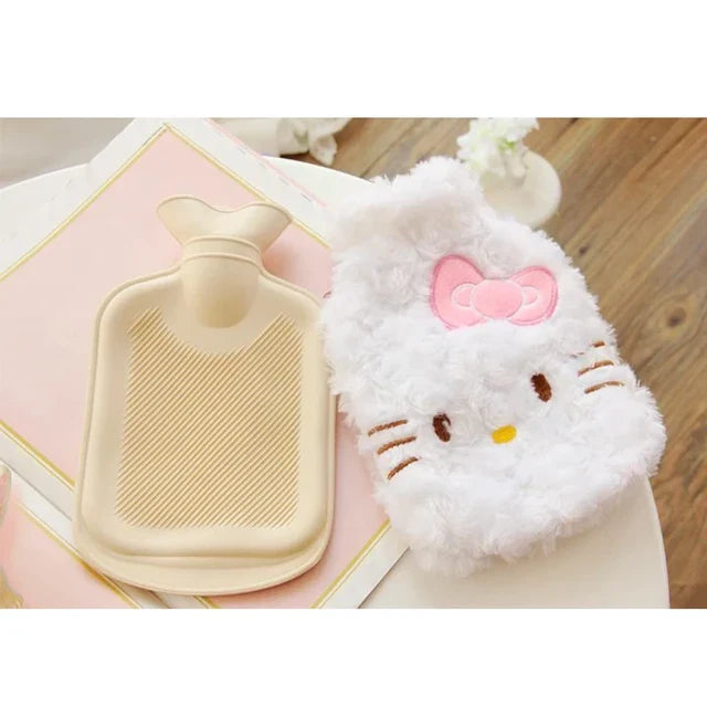 Hello kitty water bag with plush cover