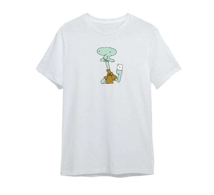 squidward selfie t-shirt