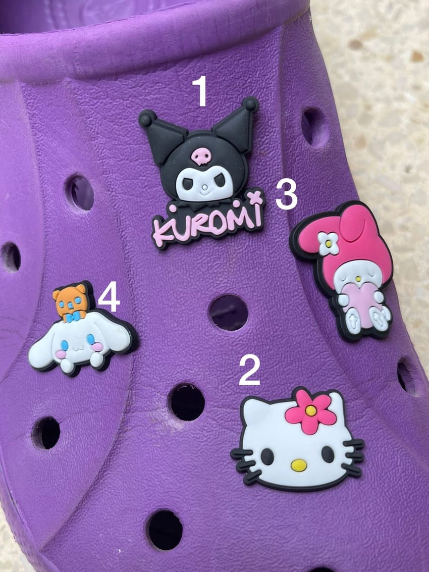 hello kitty - kuromi crocs charm