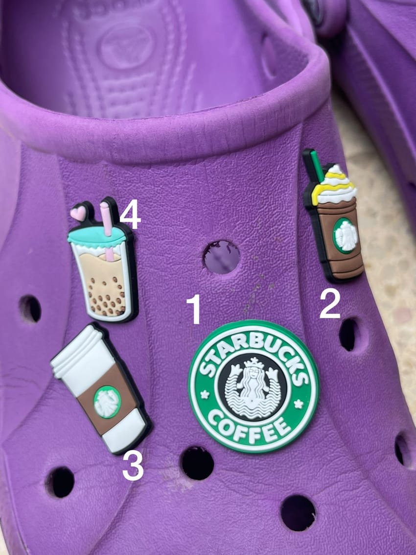 starbucks crocs charm