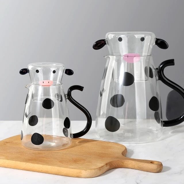 cow glass pitcher / pot