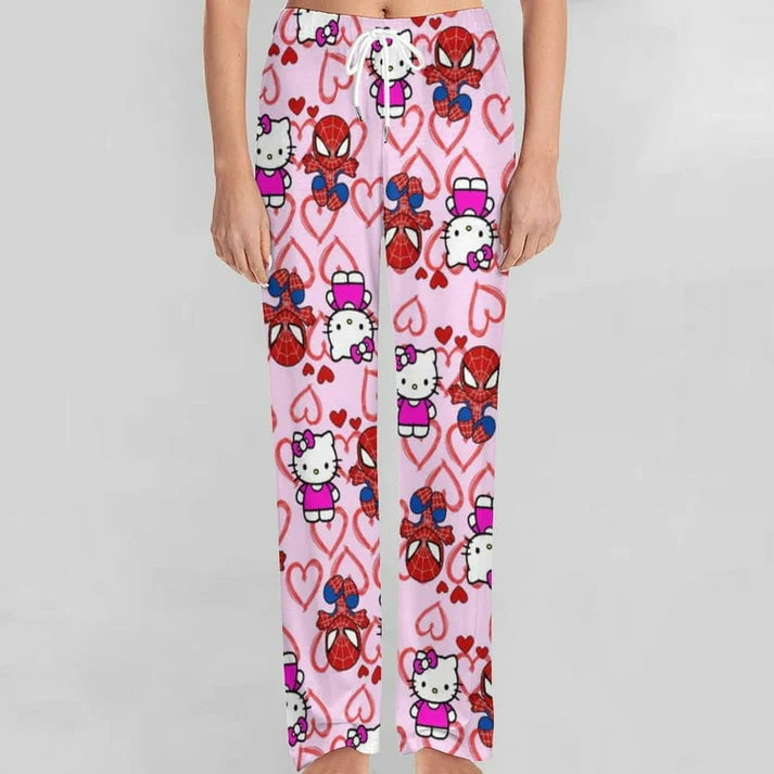 Spider man and hello kitty pajama pants (summer material)