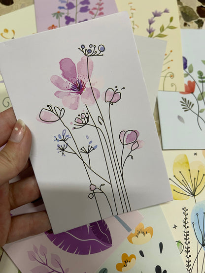 Random floral card