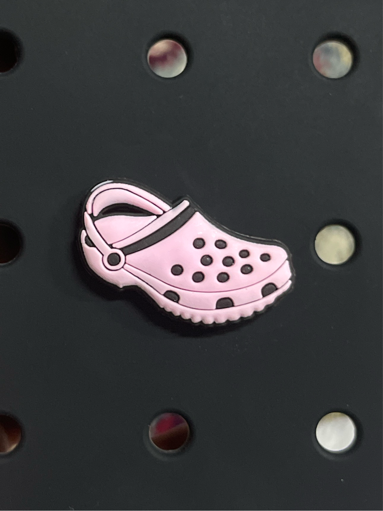 Pink shoe charm