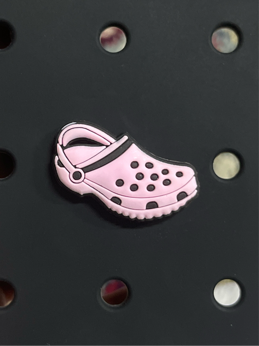 Pink shoe charm