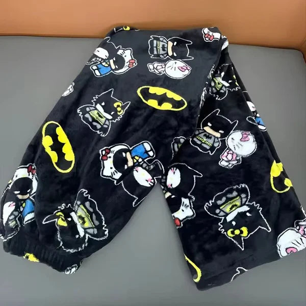 Batman hello kitty pajama pants