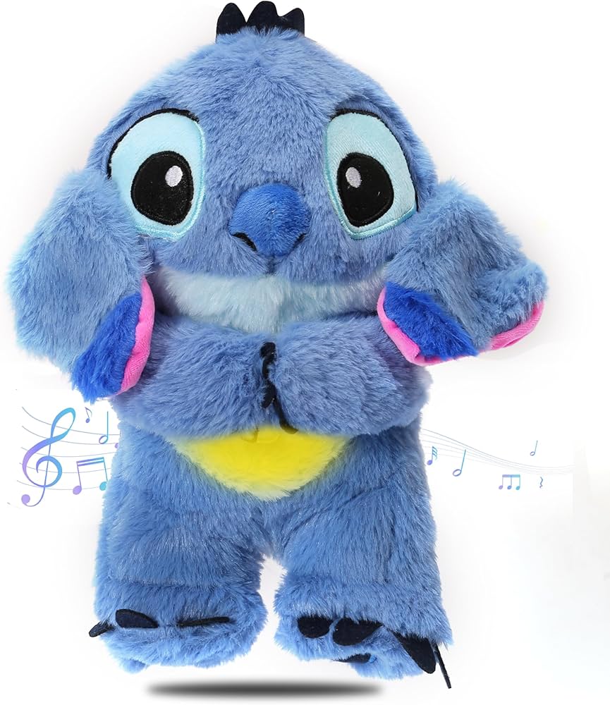 Breathing stitch and angle plush toys