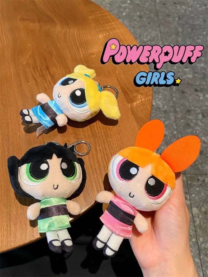 PowerPuff girls plush keychains