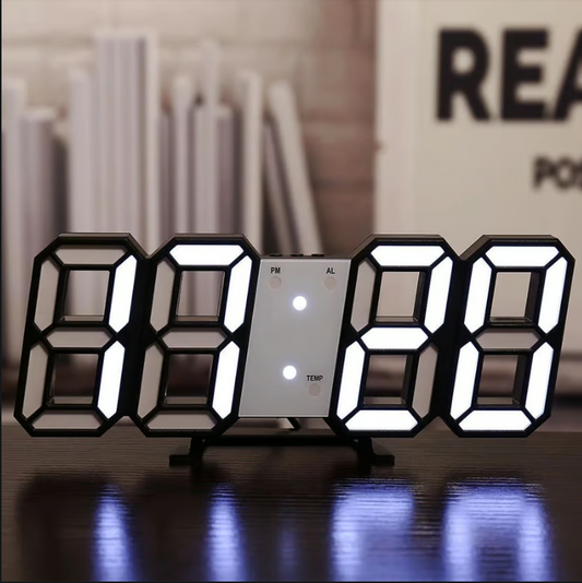 Black LED clock