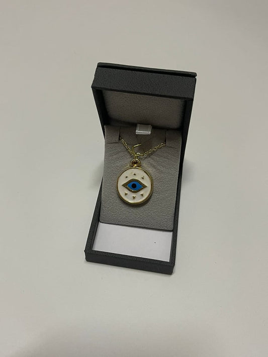 devil eye plated necklace