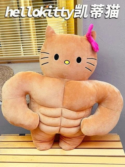 Muscly hello kitty plush toy