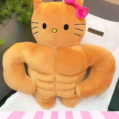 Muscly hello kitty plush toy