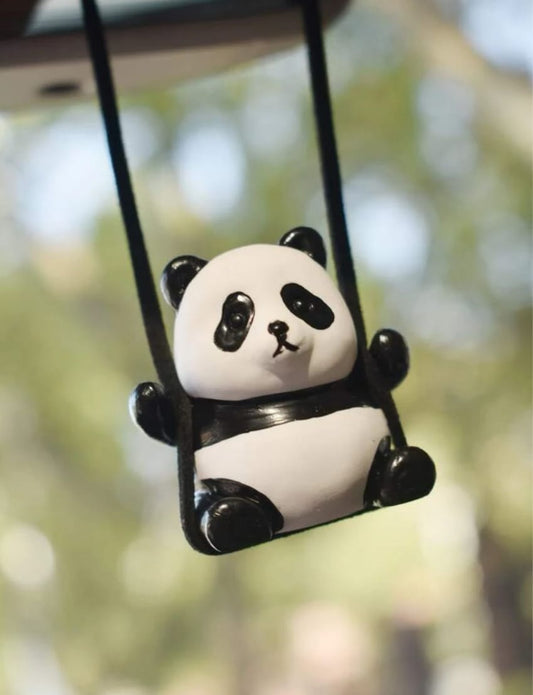 Swinging panda car decorations