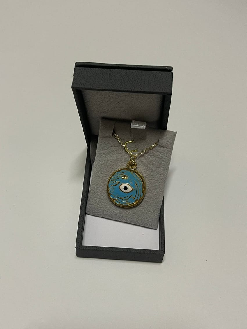 Eye plated necklace