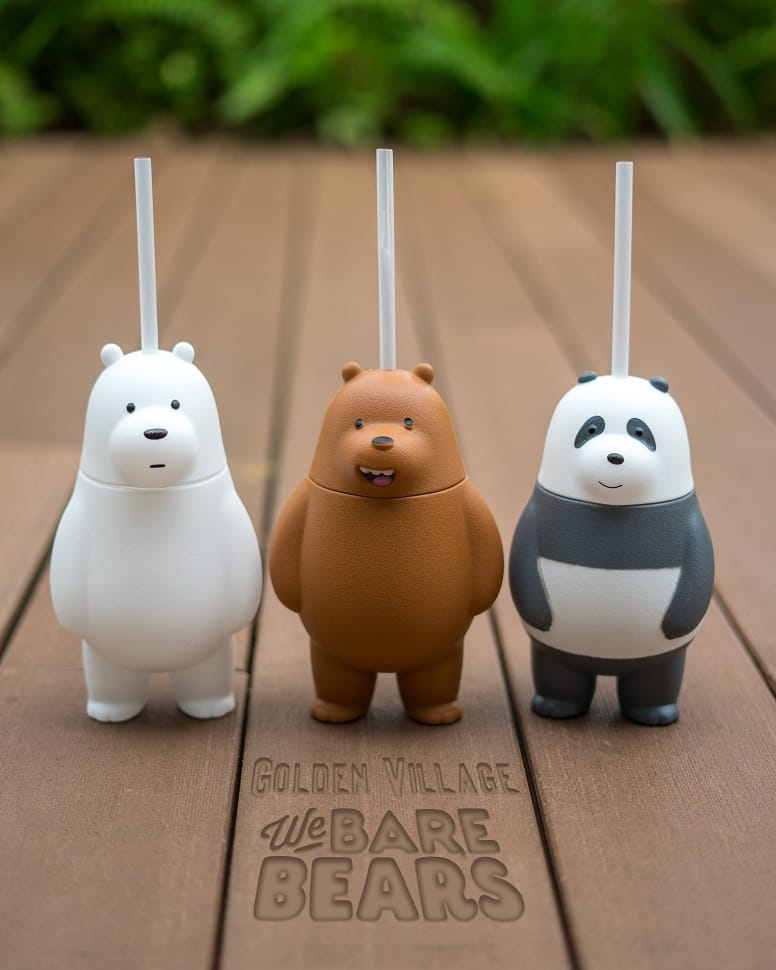 we bare bears cups with straws