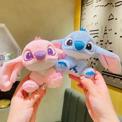 Stitch and angel Plush keychains