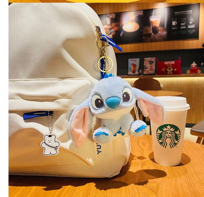 Stitch and angel Plush keychains