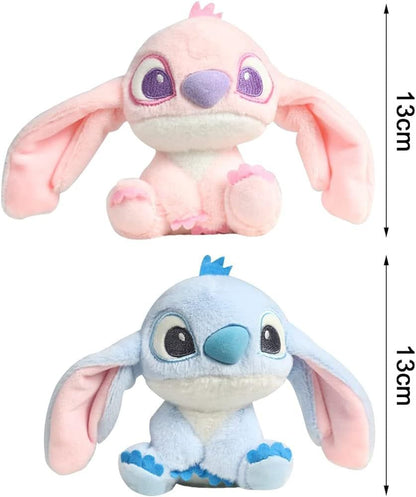 Stitch and angel Plush keychains