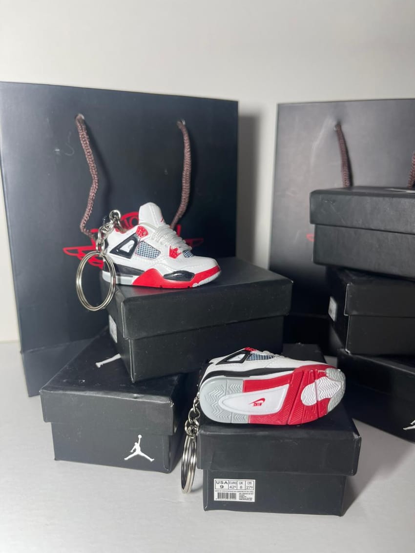 red jordans mini shoe keychain