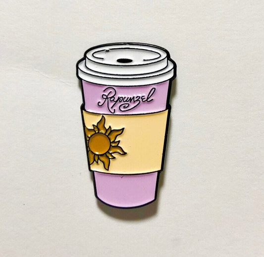 Disney inspired coffee cup pin