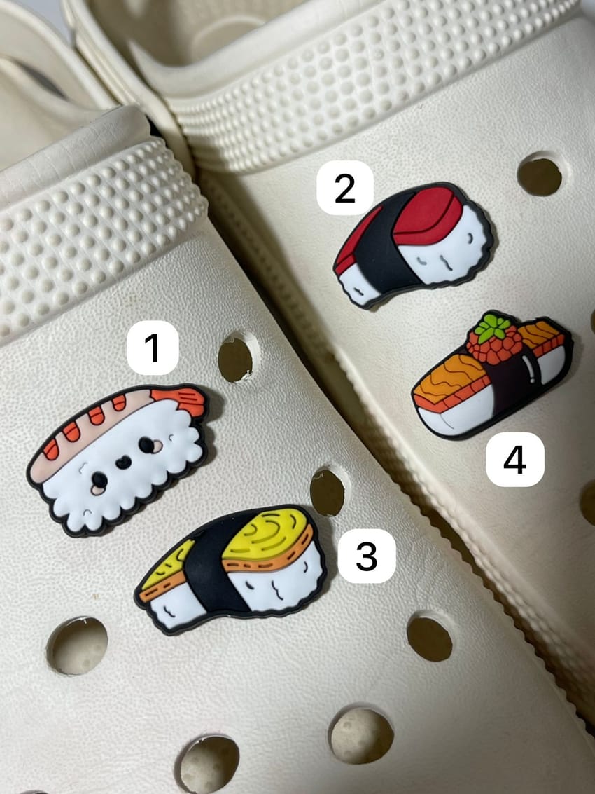 sushi Crcs charms